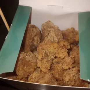 Plum popcorn chicken