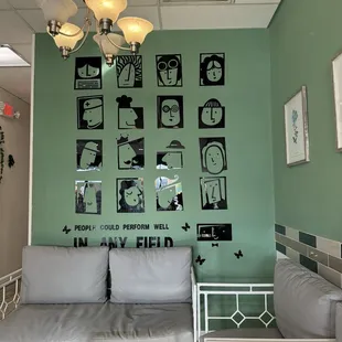 Love this wall and seating