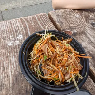 Pig ear salad