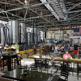 Brewing tanks and inside space