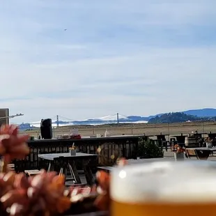 View from Deck at Faction, Earth photobombed.