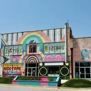 The front of the building.