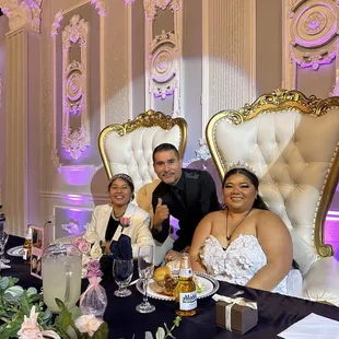 The brides with coordinator Noe! 100/10 person with a matching personality!! Created perfection for us!!!