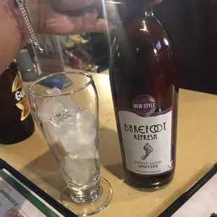 They only serve wine by the bottle apparently