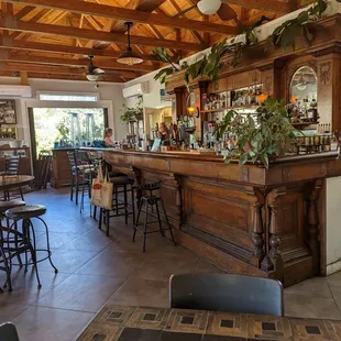 THE BAR.  Old growth mahogany.  Saved and respected.  3/2023