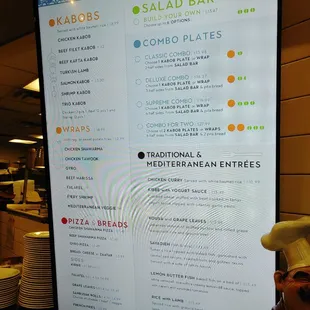 Menu as of March 17, 2022