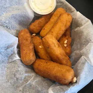 8 cheese sticks $5.99, using a Groupon to eat some good food!