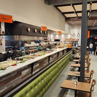 interior, sushi and sashimi