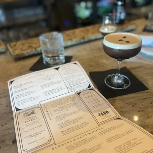 Menu, Espresso Martini