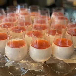 Strawberry panna cotta