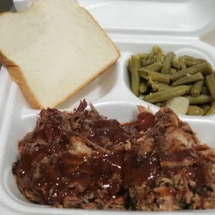 2 Meat Entree: Beef Brisket and Pork ($13)