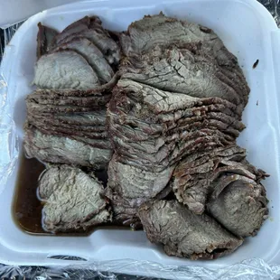 tri tip sliced well and served in the juices!!! fire!!!!