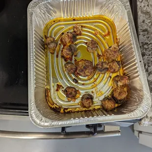 Ordered one dozen stuffed mushrooms. Came just like this.