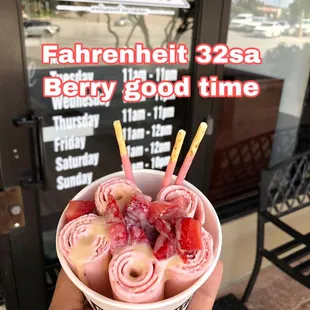 Strawberry ice cream