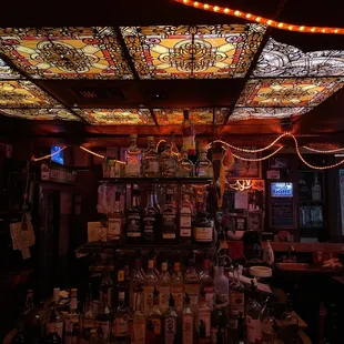 a stained glass ceiling