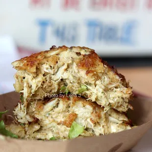 inside of Jumbo Lump Crabcake ($15.95) - very salty