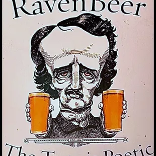 Poe inspired beer sign.