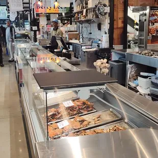 The fresh seafood selection at Faidley's in brand new display cases.