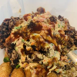 Loaded Tots with brisket.