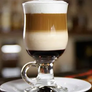 Irish Cream with whipped cream and cinnamon spice!