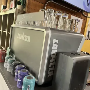 a coffee machine and other items
