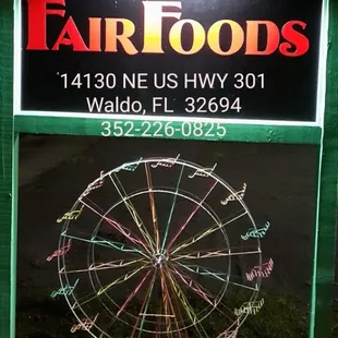 Signage in front of the Restaurant