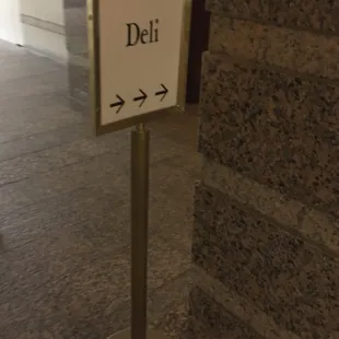 Follow this sign and then you may dine!