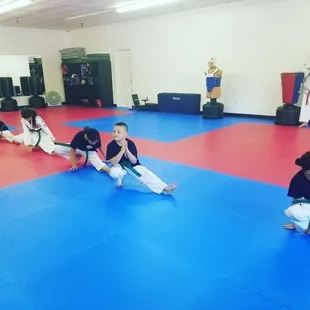Stretching and balance are key to building Taekwondo Champions!