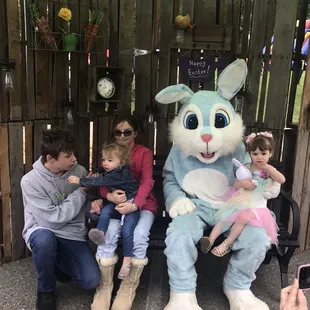 My toddler and her buddies at Easter Eggstravaganza, free Easter Bunny pics!