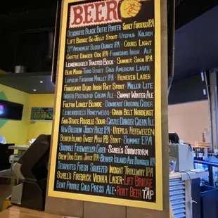 Beer Menu!!! Extensive!!