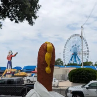 Only 5 months till the state fair. They were serving the Famous Fletchers Star Fair Corney dog and I couldn't resist