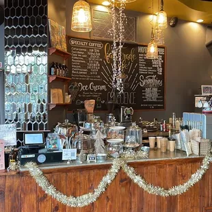 Menu board and counter