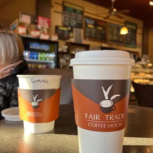 two cups of coffee