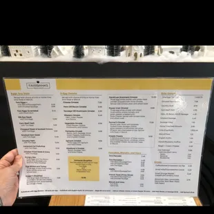 Menu front