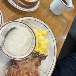 Center Cut Porkchop with 2 Eggs