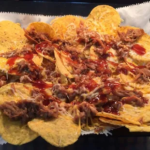 BBQ pulled pork nacho