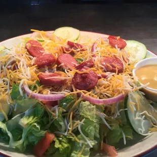 Smoked sausage salad