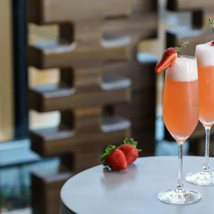 Gigabit - processo, vodka,cranberry juice, strawberry and sprig of rosemary