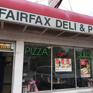 The storefront. Limited parking.