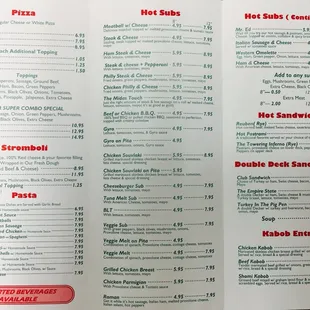 Menu side 2
