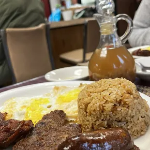 Longinisa garlic friend rice.