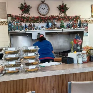 Busy behind the counter during the holidays
