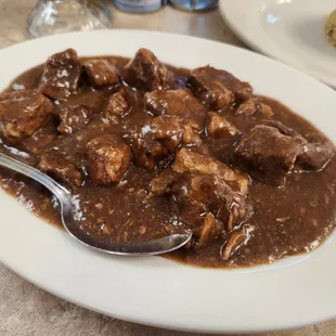 Pork adobo in a savory vinegar sauce
