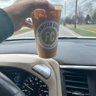 Iced vanilla latte