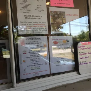 Drive thru menu