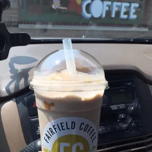 Caramel frap! Delicious.