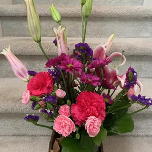 This is the $50 lily arrangement. What do you think?