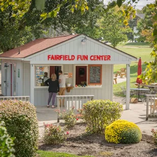Drinks and Ice cream time at the shack at The Fairfield Fun Center.