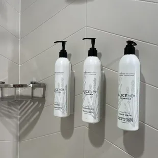 Spa quality products in bathroom