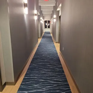 The hallway design is cool